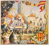 1920 Oversize Belgian Festival Poster - In Fide Constans (Holiday in Mechelen, Belgium)